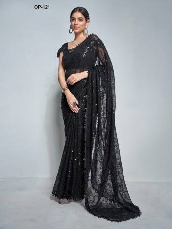 D.NO. OP121 BY LAXMINAM GEORGETTE SAREE WHOLESALER IN INDIA